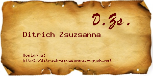 Ditrich Zsuzsanna névjegykártya