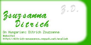 zsuzsanna ditrich business card